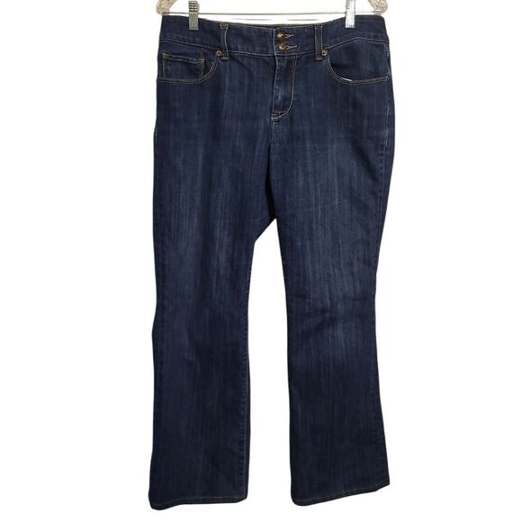 Seven 7 Womens Straight Leg Pocket Embellished Blue Jeans,  Plus Size 14 - Picture 1 of 10